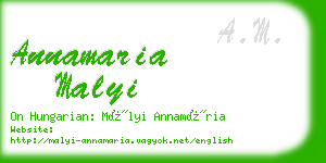 annamaria malyi business card